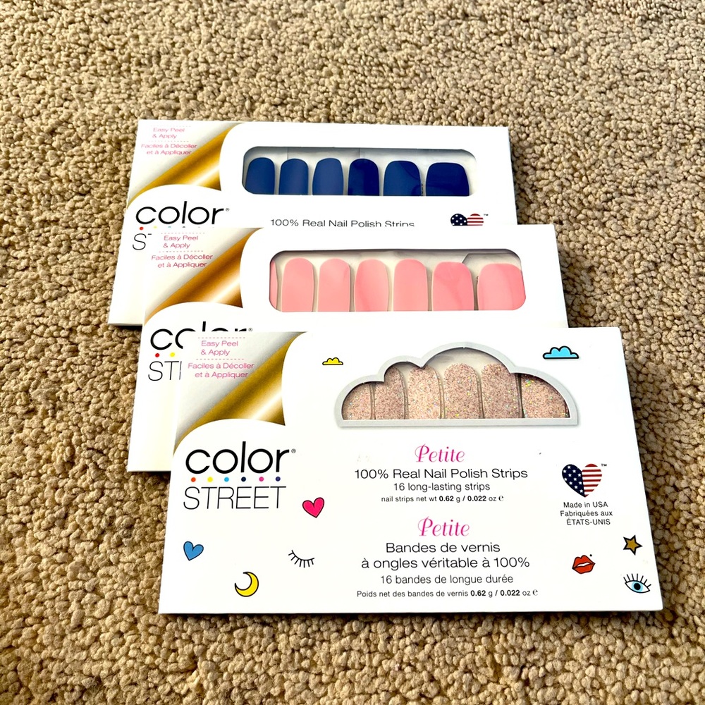 3 sets of Color Street Nail Strips